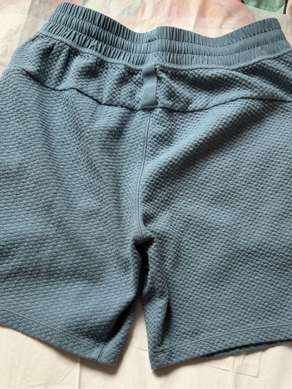 lululemon athletica Powder Blue Textured Drawstring Shorts